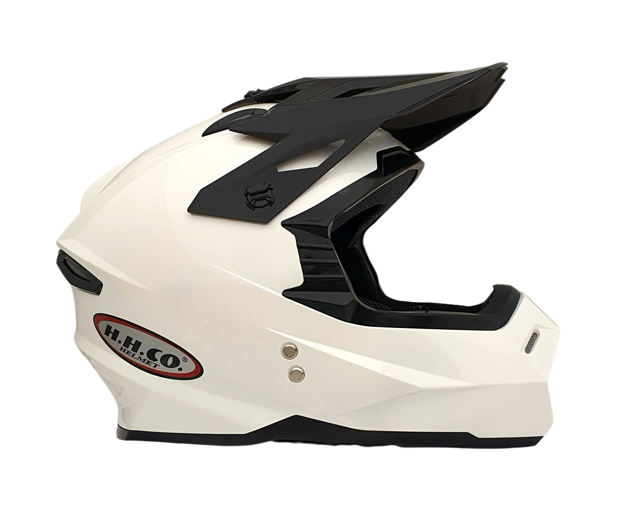 Side View of Sakka White Black Shine